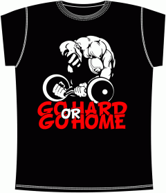 Прикольные футболки: Go Hard 1 Black